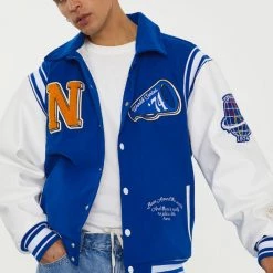 Jaded Man NTRLS Blue Varsity Jacket