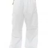 Jaded London Trousers Pure White Parachute Cargo Pants