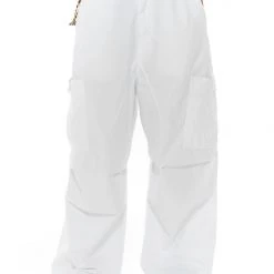 Jaded London Trousers Pure White Parachute Cargo Pants