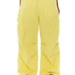 Jaded London Lemon Parachute Cargo Pants Trousers