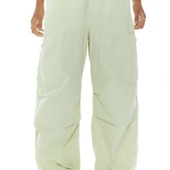 Jaded London Trousers Sage Green Parachute Cargo Pants