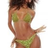 Jaded London Dream In Lace Lime Bikini Bottoms