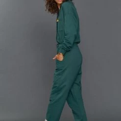 Jaded London Catsuits & Playsuits NTRLS Green Sweat Jumpsuit