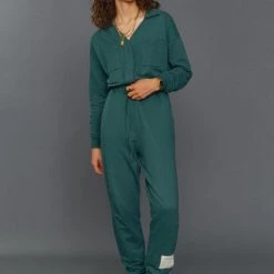 Jaded London Catsuits & Playsuits NTRLS Green Sweat Jumpsuit