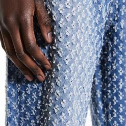 Jaded Man Light Blue Distressed Skate Jeans Denim