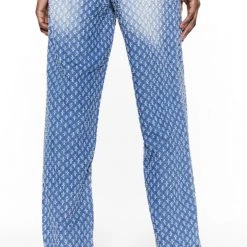 Jaded Man Light Blue Distressed Skate Jeans Denim