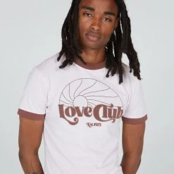 Jaded Man Pink Love Club Ringer T Shirt Tees