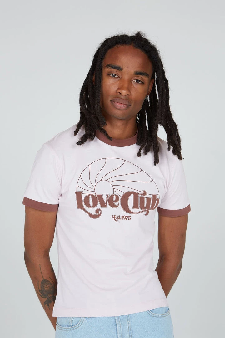 Jaded Man Pink Love Club Ringer T Shirt Tees 1 Jaded Man Pink Love Club Ringer T Shirt Tees