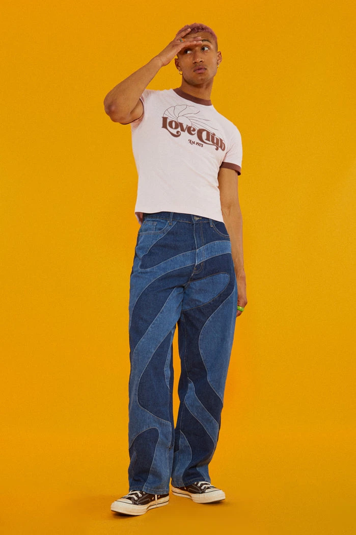 Jaded Man Pink Love Club Ringer T Shirt Tees 6 Jaded Man Pink Love Club Ringer T Shirt Tees