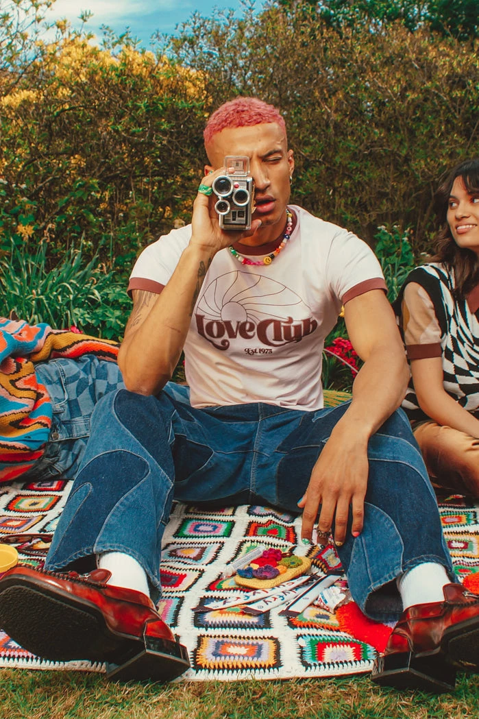 Jaded Man Pink Love Club Ringer T Shirt Tees 8 Jaded Man Pink Love Club Ringer T Shirt Tees