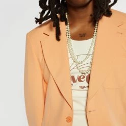 Jaded Man Peach Single Breasted Blazer