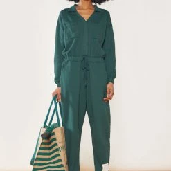 Jaded London Catsuits & Playsuits NTRLS Green Sweat Jumpsuit