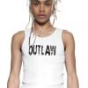 Jaded Man White Outlaw Ribbed Vest Tees