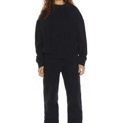 Jaded London NTRLS Dust Black Crew Neck Sweatshirt Co-ords