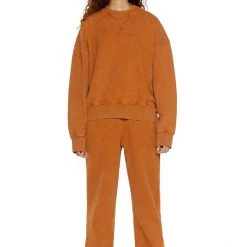 Jaded London NTRLS Rust Orange Crew Neck Sweatshirt
