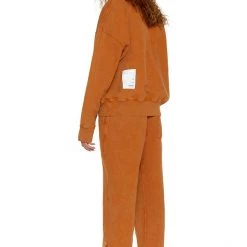 Jaded London NTRLS Rust Orange Crew Neck Sweatshirt