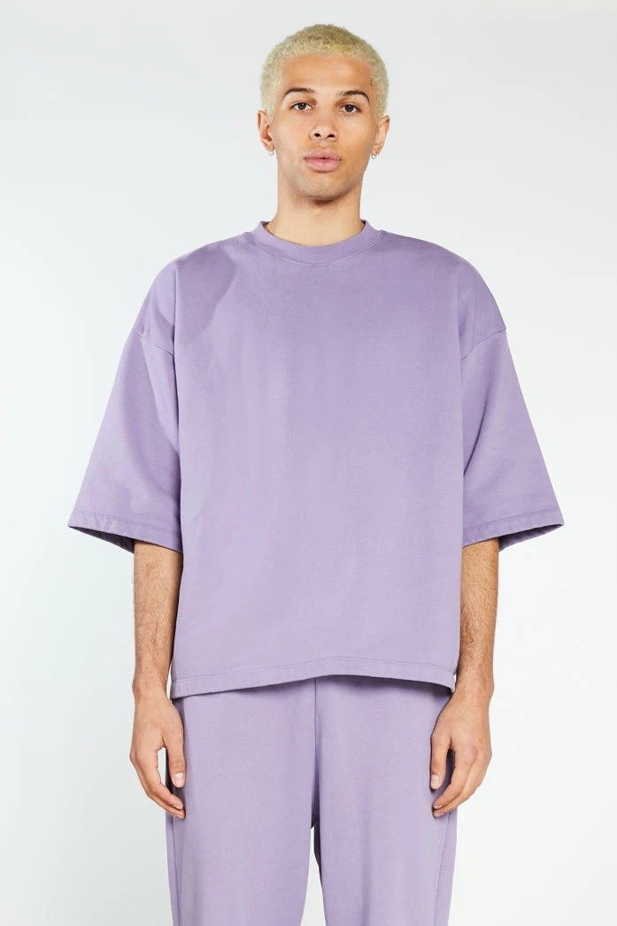 Jaded Man NTRLS Washed Purple Oversized Short Sleeve Sweatshirt Co-ords 1 Jaded Man NTRLS Washed Purple Oversized Short Sleeve Sweatshirt Co-ords