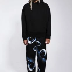 Jaded Man Denim Blue Bubble Print Skate Jeans