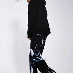 Jaded Man Denim Blue Bubble Print Skate Jeans