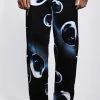 Jaded Man Denim Blue Bubble Print Skate Jeans