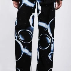 Jaded Man Denim Blue Bubble Print Skate Jeans