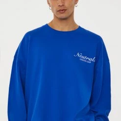 Jaded Man NTRLS Cobalt Blue Crew Neck Sweatshirt