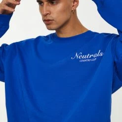Jaded Man NTRLS Cobalt Blue Crew Neck Sweatshirt