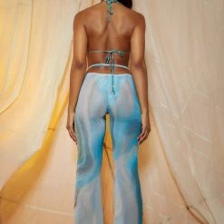 Jaded London Beach & Swimwear Marble Print Low Rise Flared Leg Beach Trousers 6 Jaded London Beach & Swimwear Marble Print Low Rise Flared Leg Beach Trousers