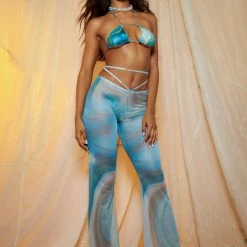 Jaded London Beach & Swimwear Marble Print Low Rise Flared Leg Beach Trousers 7 Jaded London Beach & Swimwear Marble Print Low Rise Flared Leg Beach Trousers