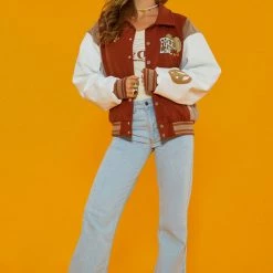 Jaded Man The Free Love Varsity Jacket Coats & Jackets