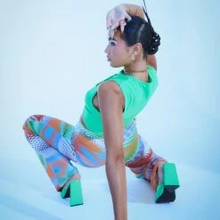 Jaded London Y2K Warped Dot Print Slouchy Boyfriend Fit Jeans