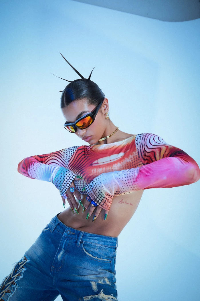 Jaded London Y2K Lips Print Backless Long Sleeve Top 3 Jaded London Y2K Lips Print Backless Long Sleeve Top