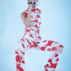 Jaded London Cherry Swirl Print Slouchy Boyfriend Fit Jeans