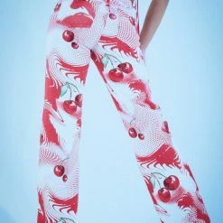 Jaded London Cherry Swirl Print Slouchy Boyfriend Fit Jeans