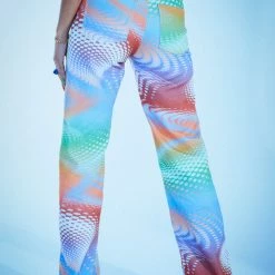 Jaded London Petite Y2K Warped Dot Print Slouchy Boyfriend Fit Jeans