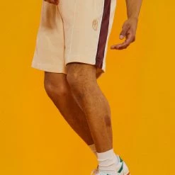 Jaded Man Tan & Brown Velour Relaxed Fit Shorts