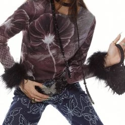 Jaded London Ocelli Feather Cuff Knit