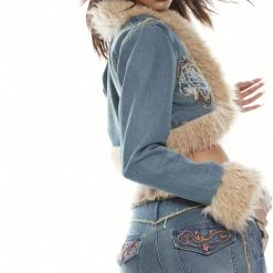 Jaded London Crimson Rose Embroidered Jacket