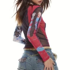 Jaded London Mirage Mesh Top Tops