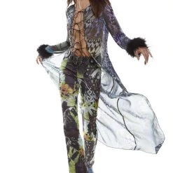 Jaded London The Volare Lace Up Duster Coats & Jackets