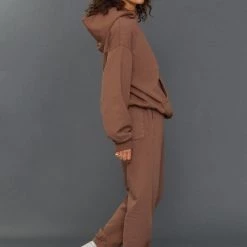 Jaded London Hoodies & Sweatshirts Brown Oversized Hoodie