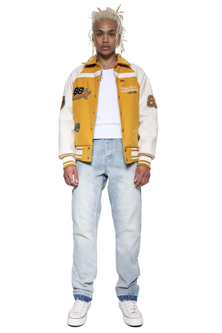 Jaded Man Mustard Rodeo Varsity Jacket Coats & Jackets 2 Jaded Man Mustard Rodeo Varsity Jacket Coats & Jackets