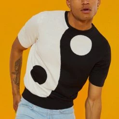 Jaded Man Yin & Yang Knitted T-Shirt