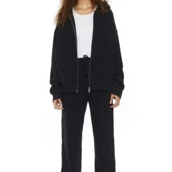 Jaded London Co-ords NTRLS Dust Black Oversized Zip Through Hoodie